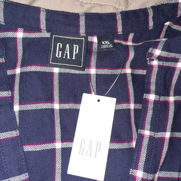 BNWT Gap Popover Plaid Shirt XXL - Picture 7 of 7